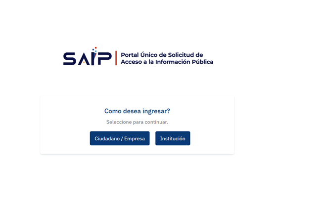 Botón para realizar solicitud de acceso a la información