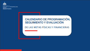 Calendario de Seguimiento y Evaluación